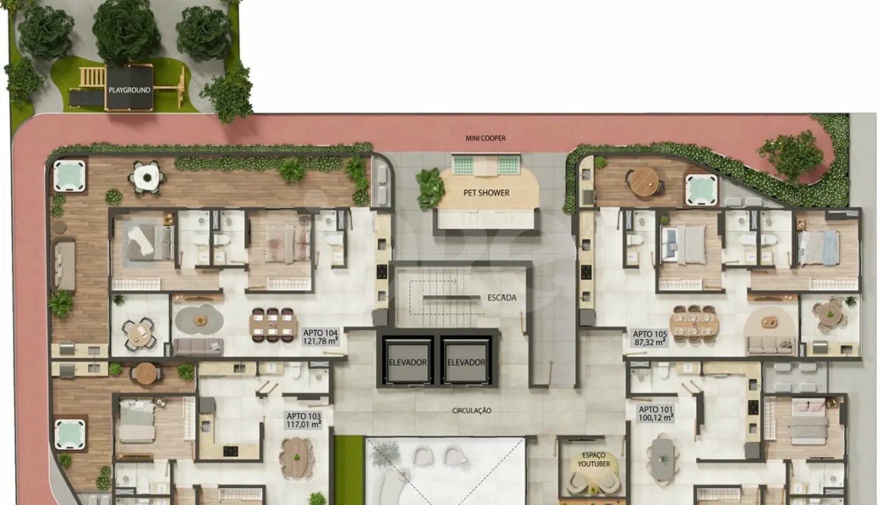 Planta — Pavimento lazer
