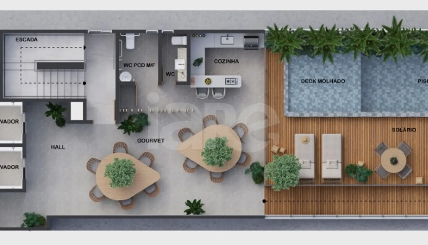 Planta — Pavimento cobertura