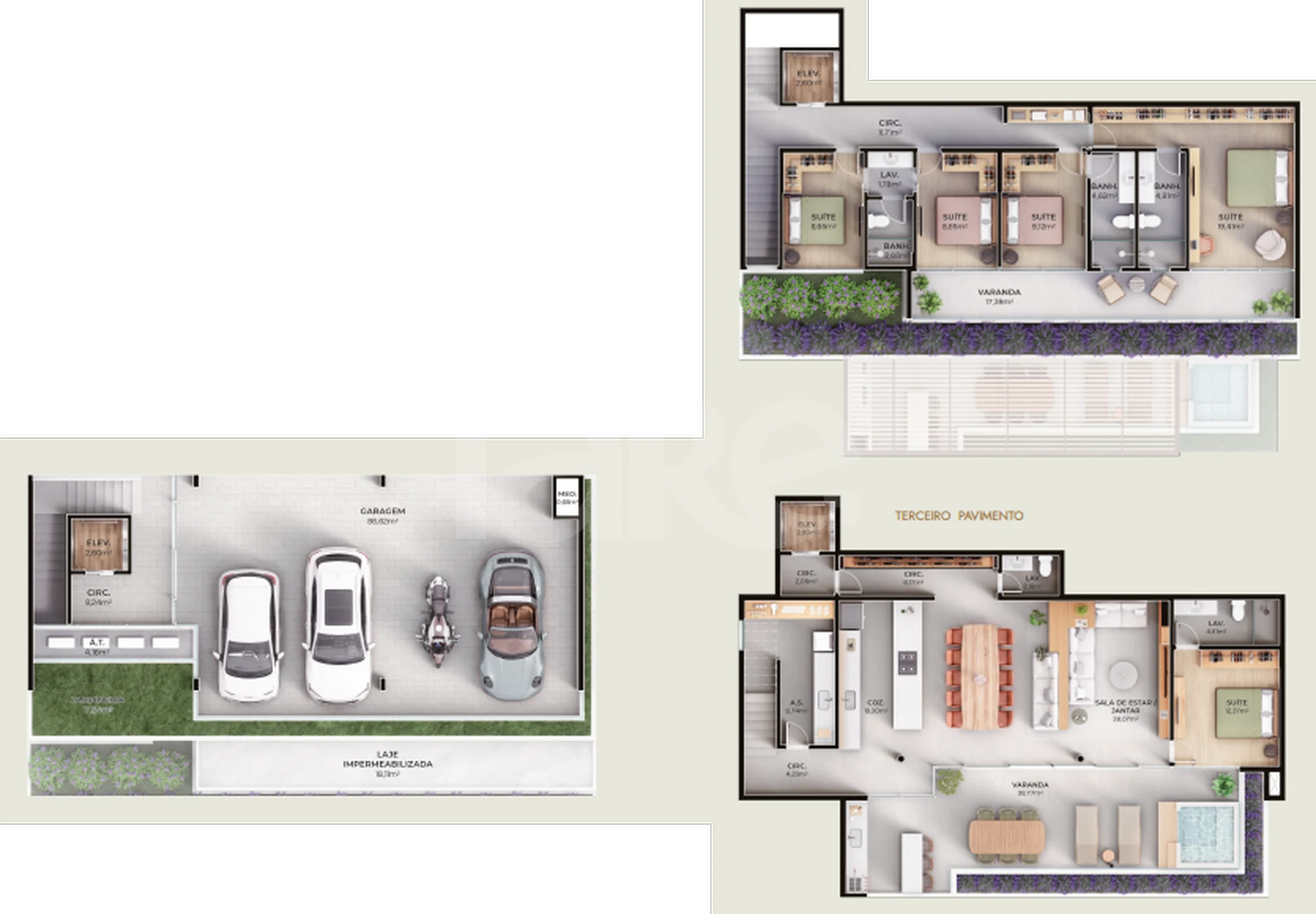 Planta — Casa em Condomínio 297,11 m²