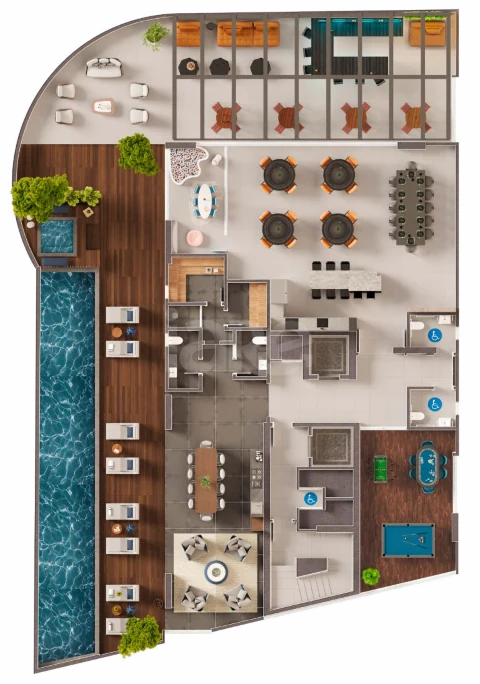 Planta — Pavimento lazer