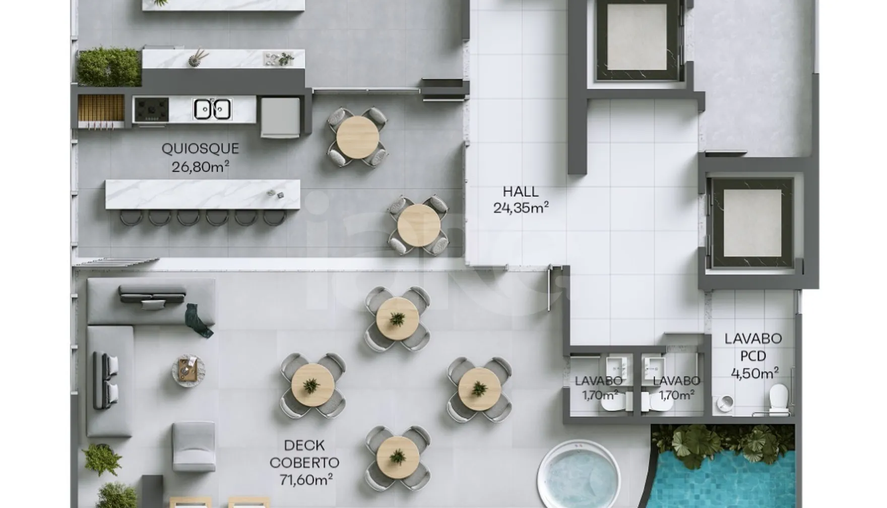 Planta — Pavimento lazer 1