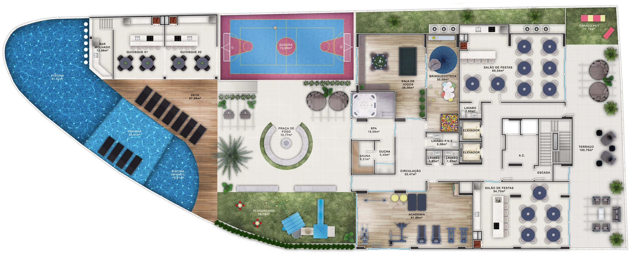 Planta — Pavimento lazer