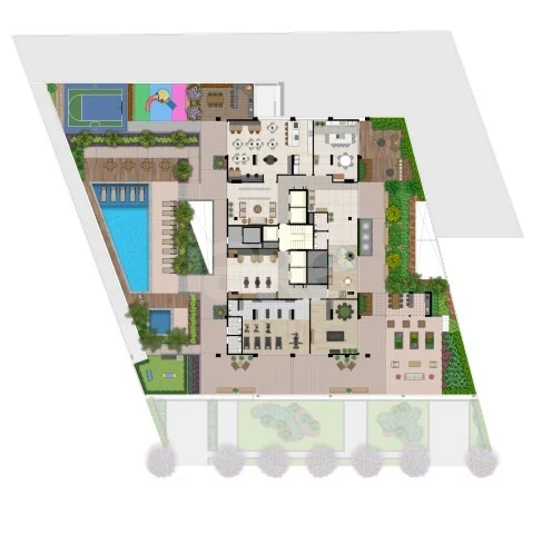 Planta — Pavimento lazer