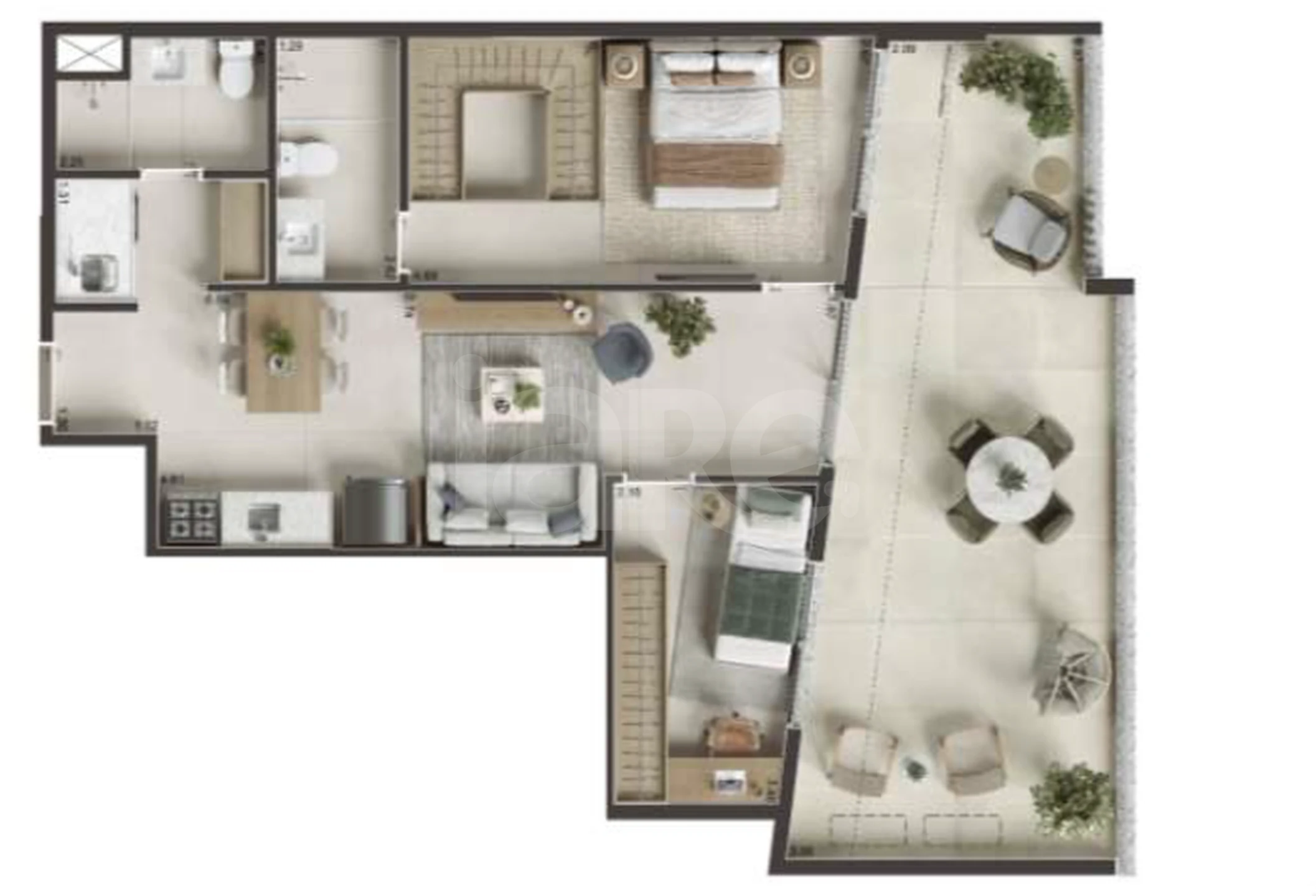 Planta — Apartamento 85,31 m²