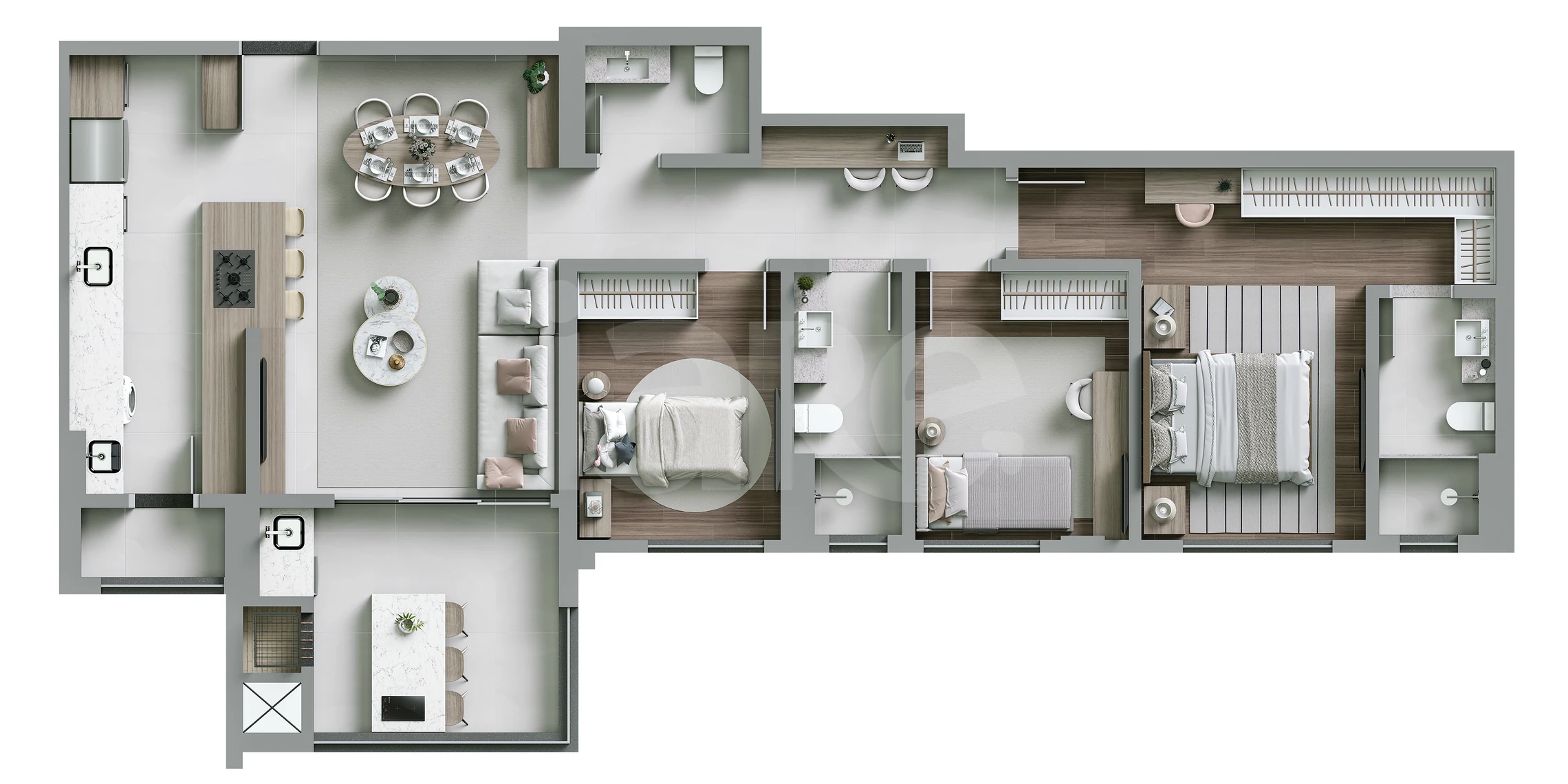 Planta — Apartamento 107,61 m²