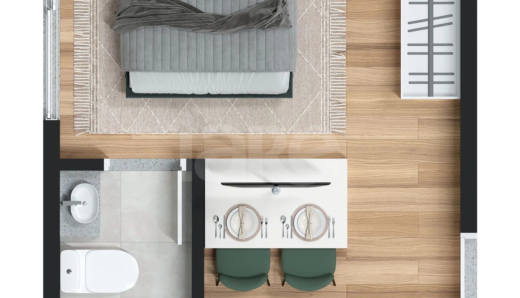 Planta — Studio 17,5 m²