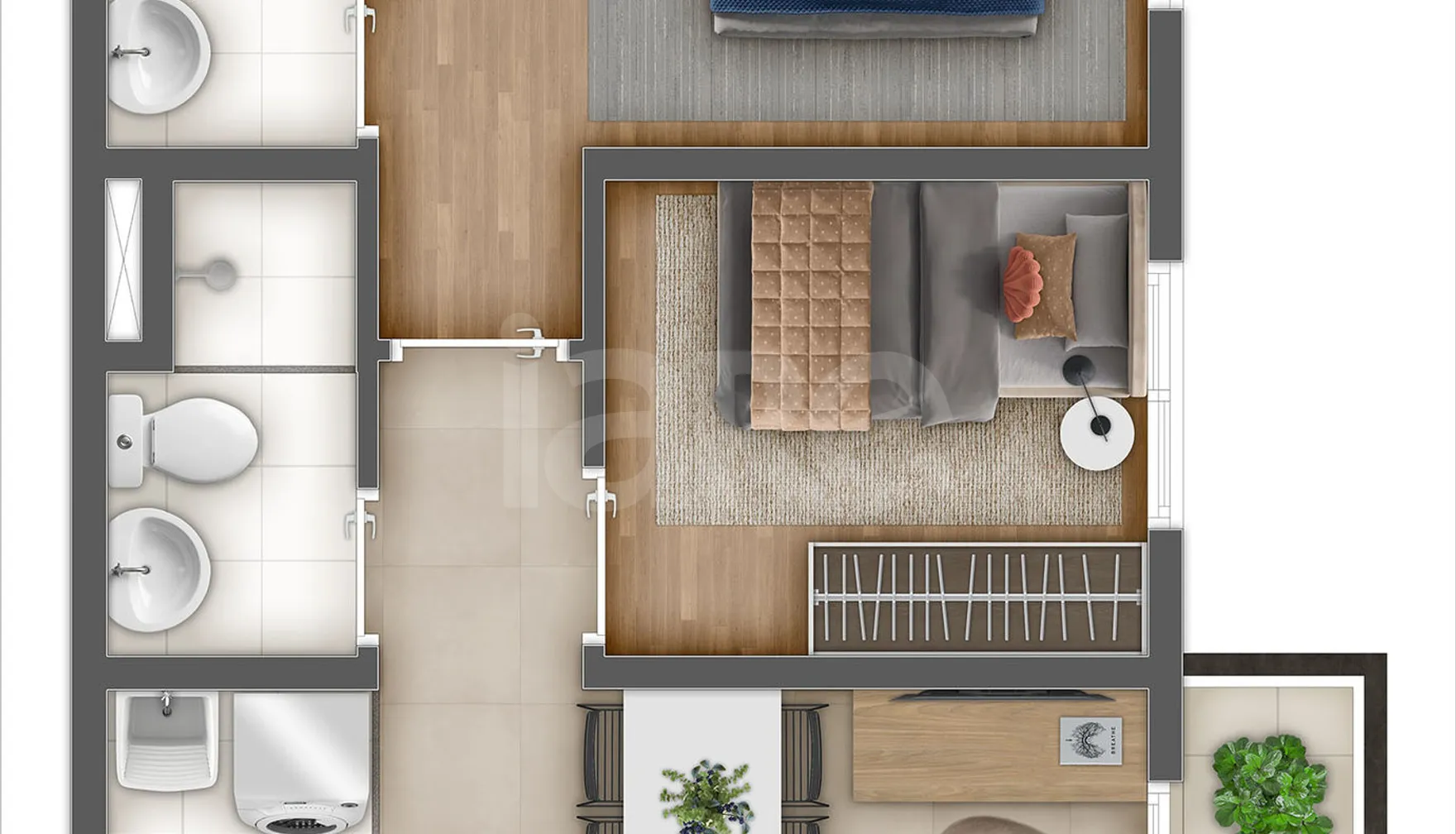 Planta — Apartamento 38,73 m²