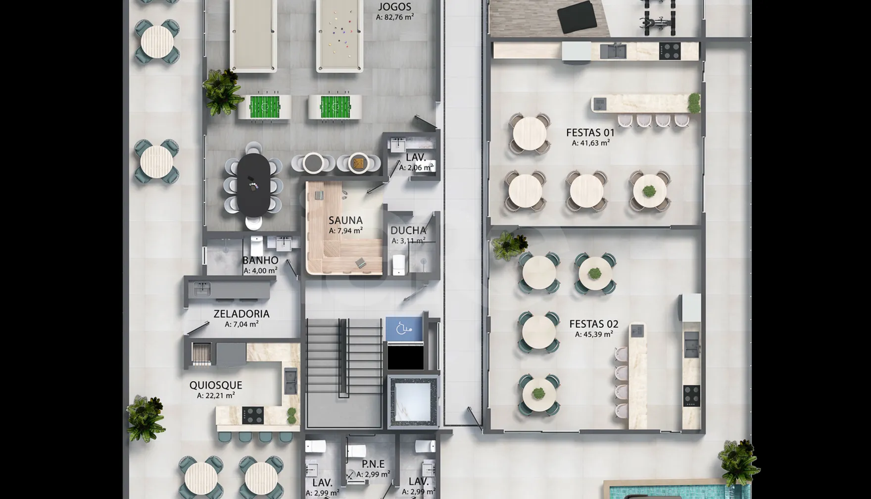 Planta — Pavimento lazer
