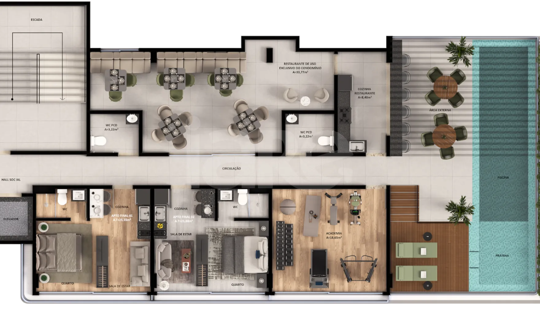 Planta — Pavimento cobertura