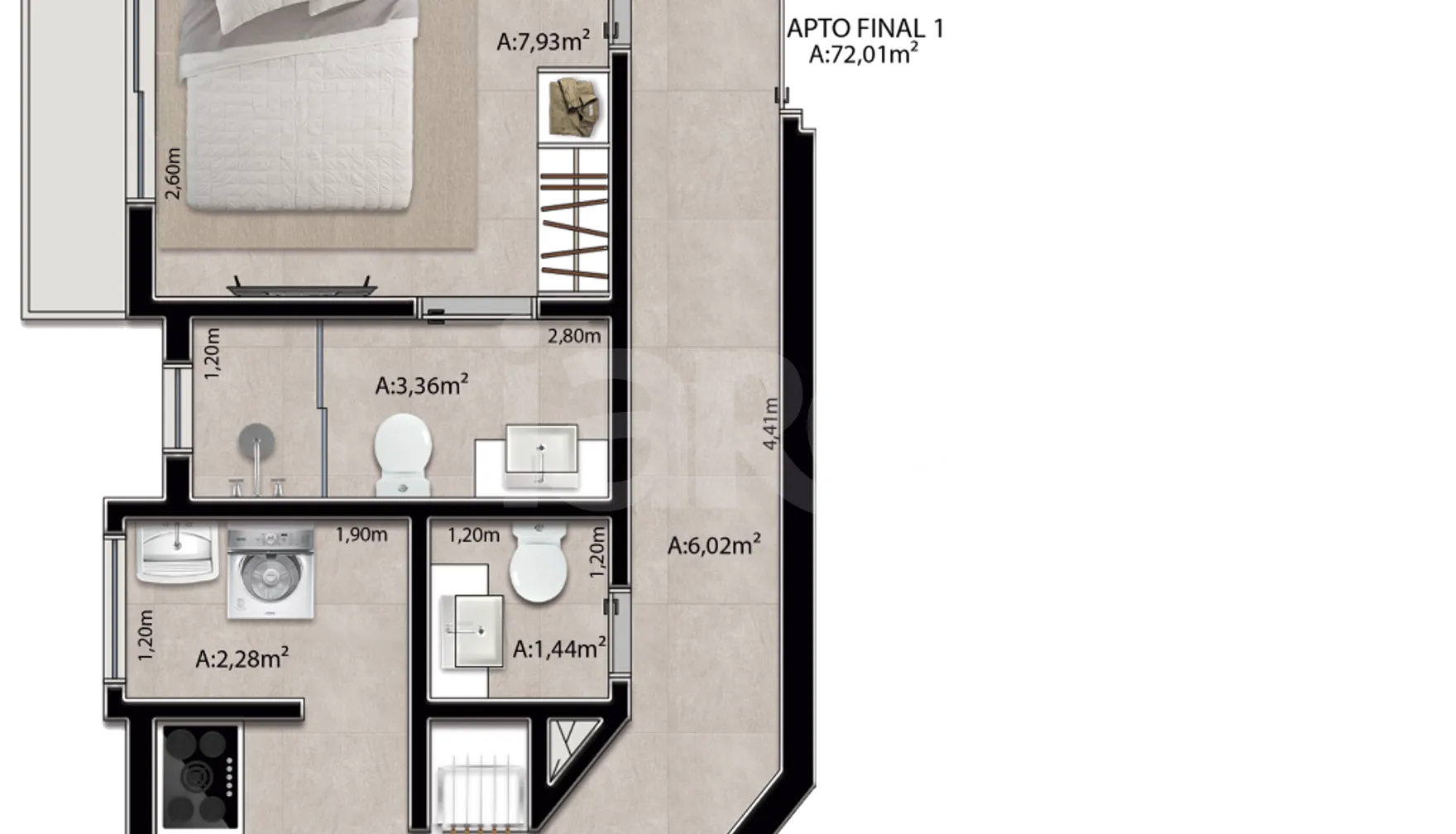 Planta — Garden 76,94 m²
