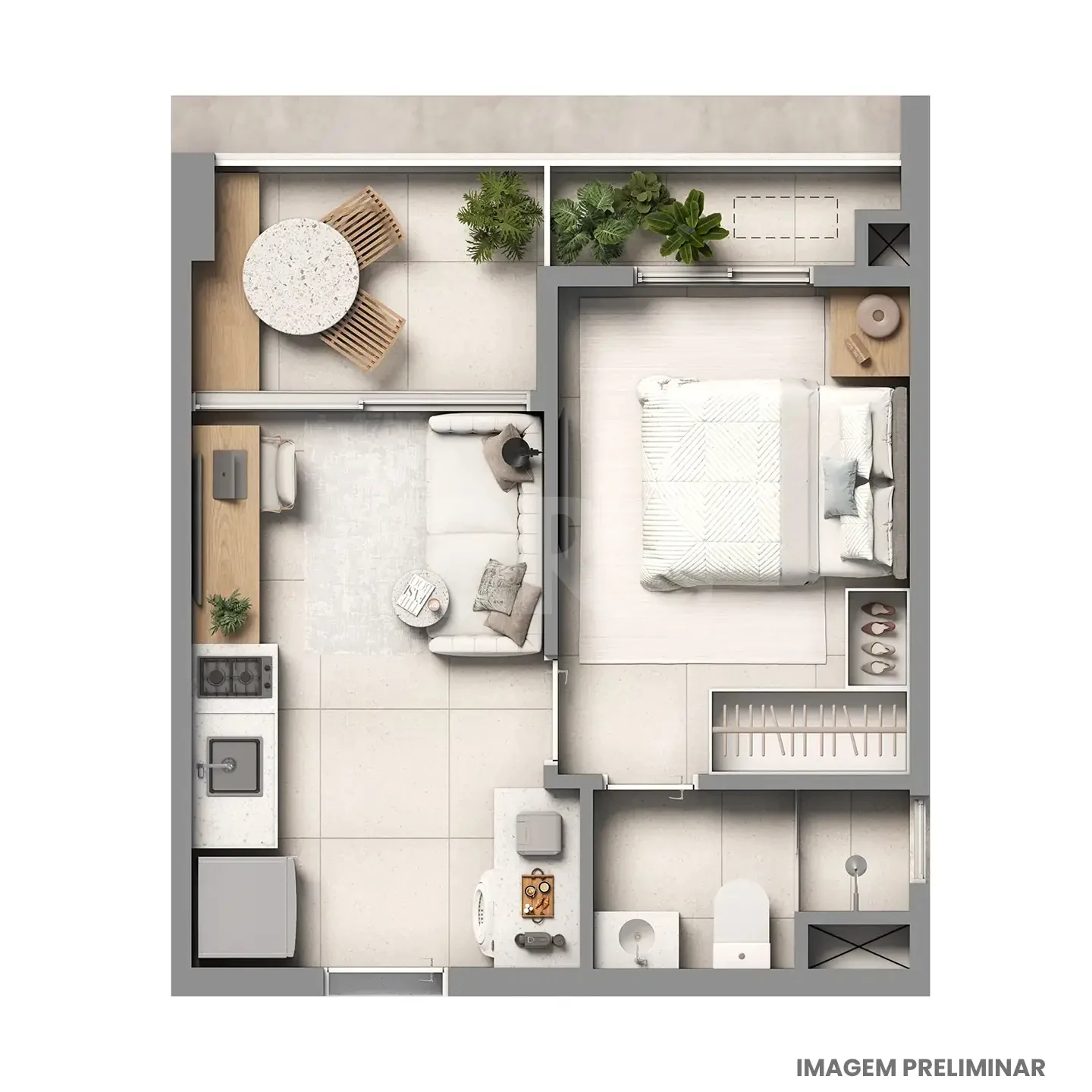 Planta — Apartamento 29,99 m²