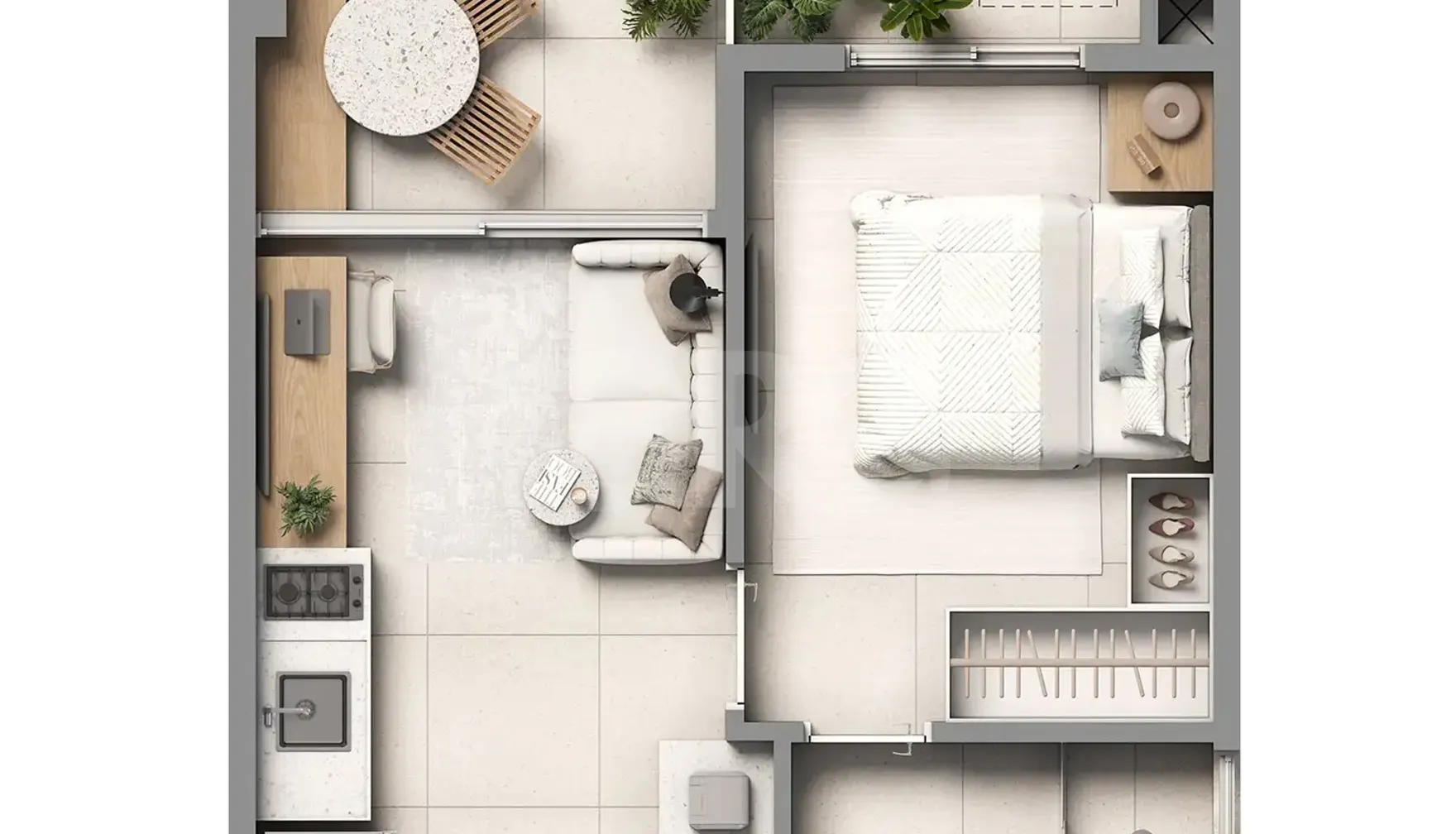 Planta — Apartamento 29,99 m²