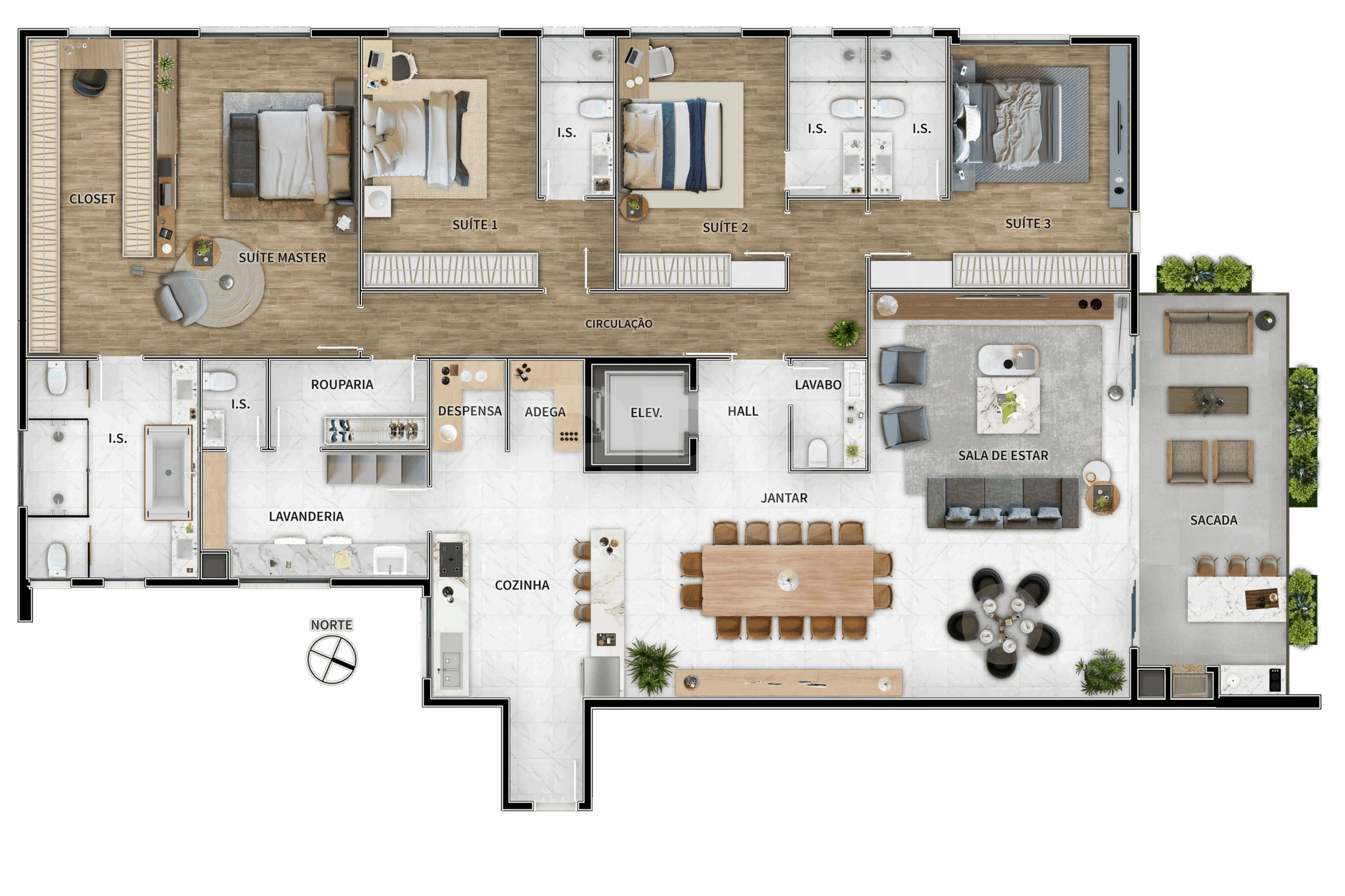 Planta — Apartamento 315,05 m²