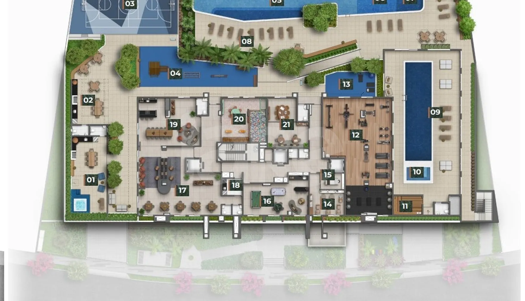 Planta — Pavimento lazer