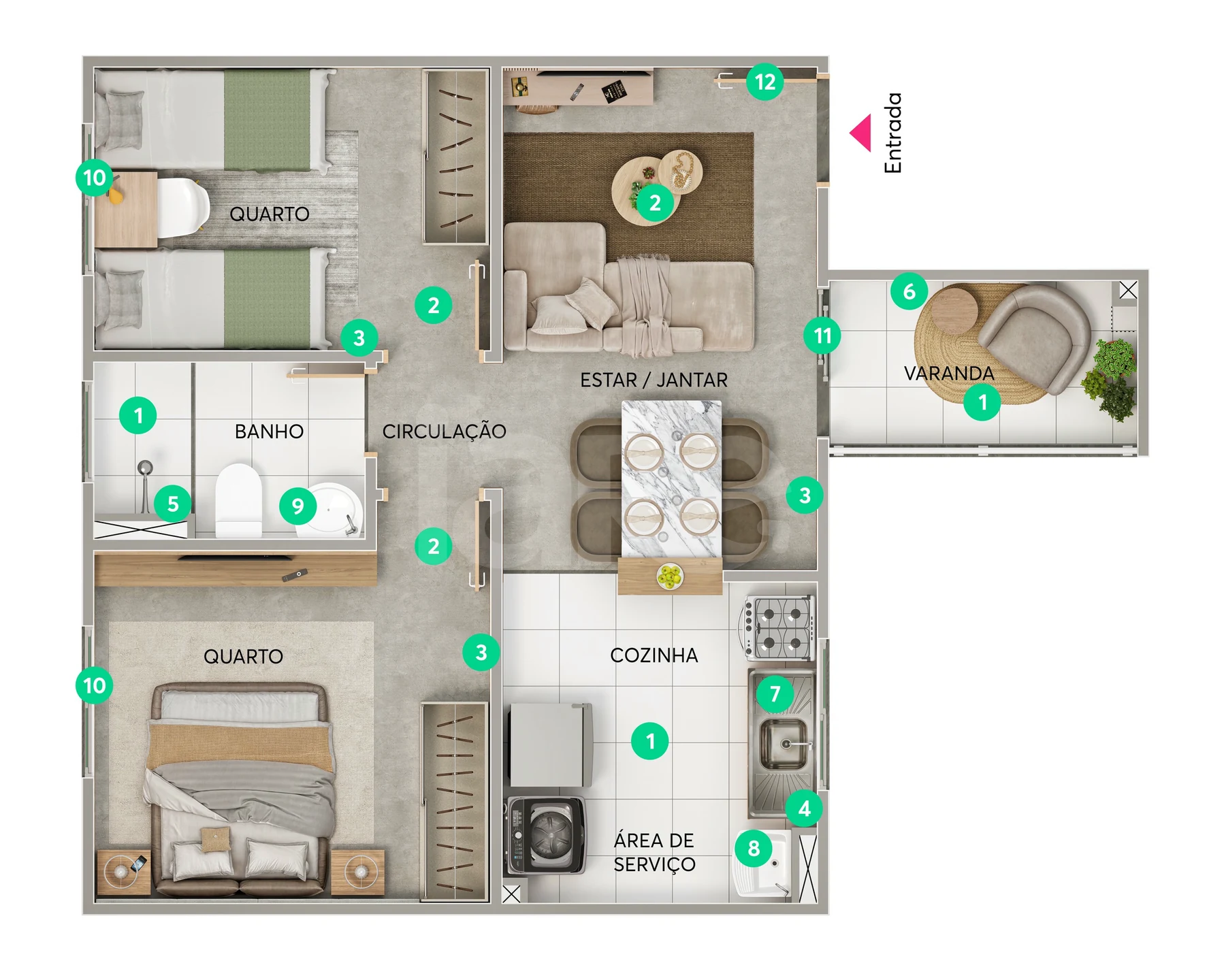 Planta — Garden 40,46 m²