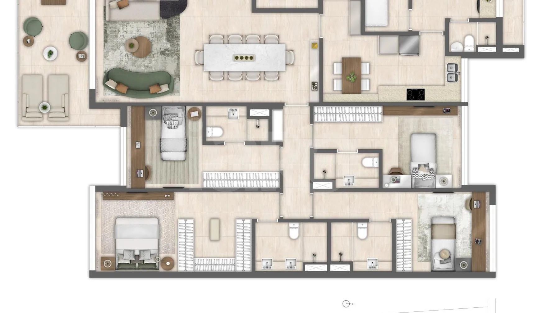 Planta — Apartamento 199,46 m²