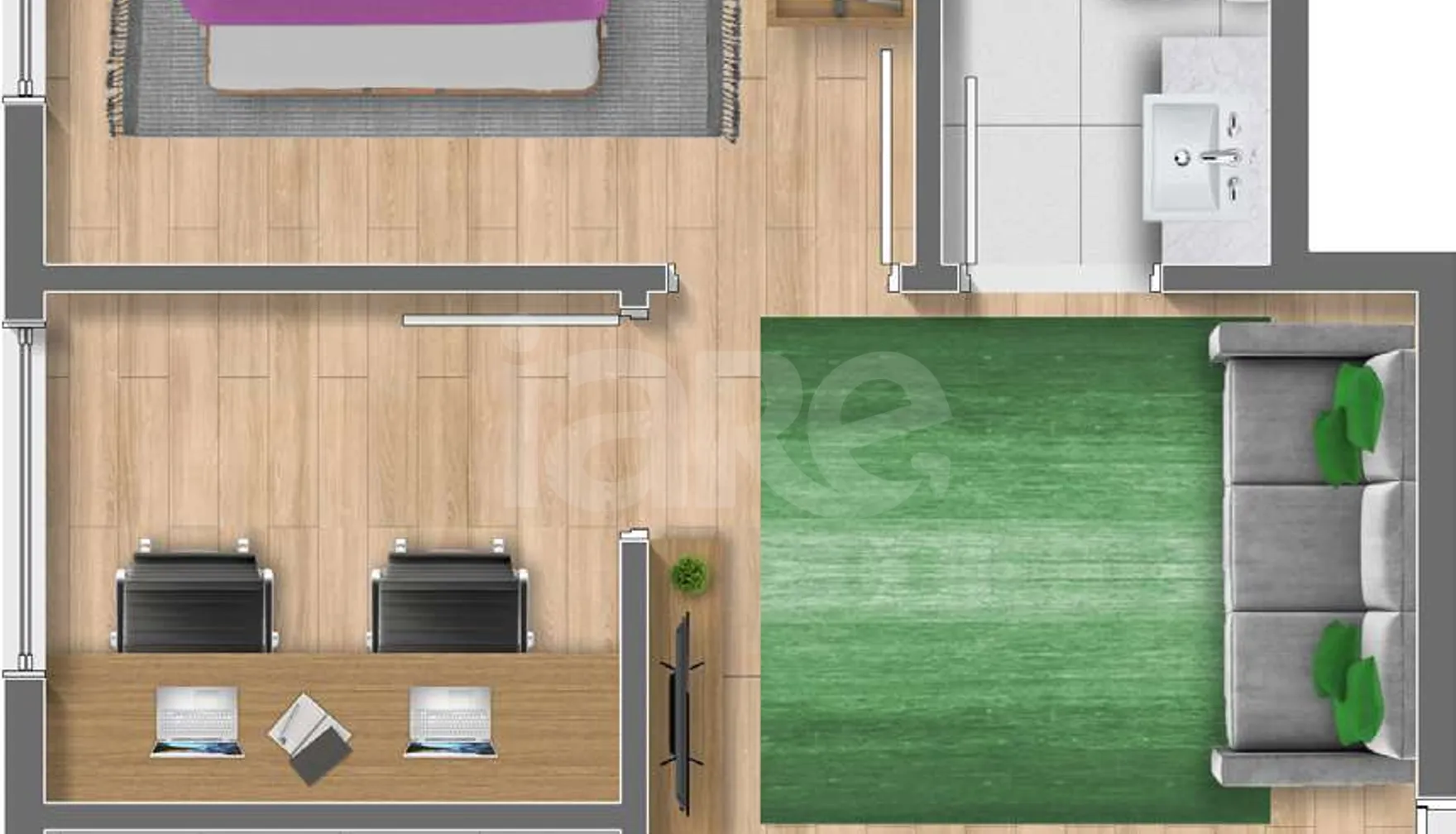 Planta — Apartamento 28 m²
