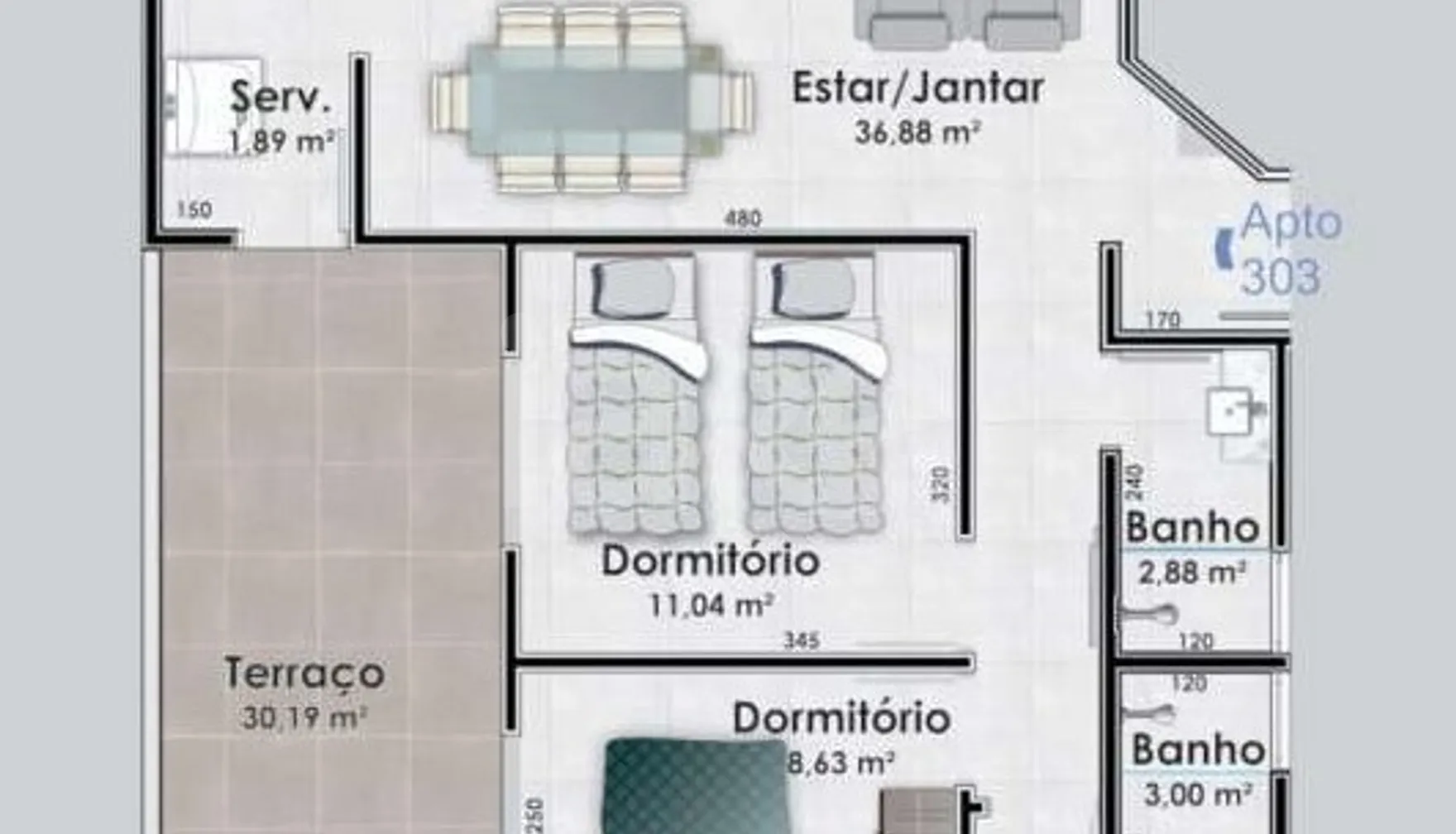 Planta — Garden 171,82 m²