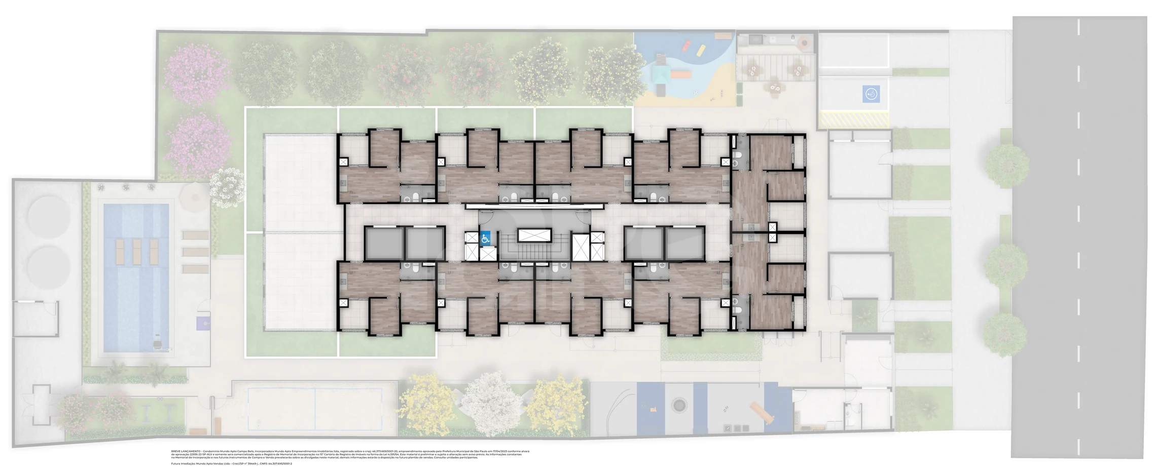 Planta — Implantação 3º ao 27º pavimento