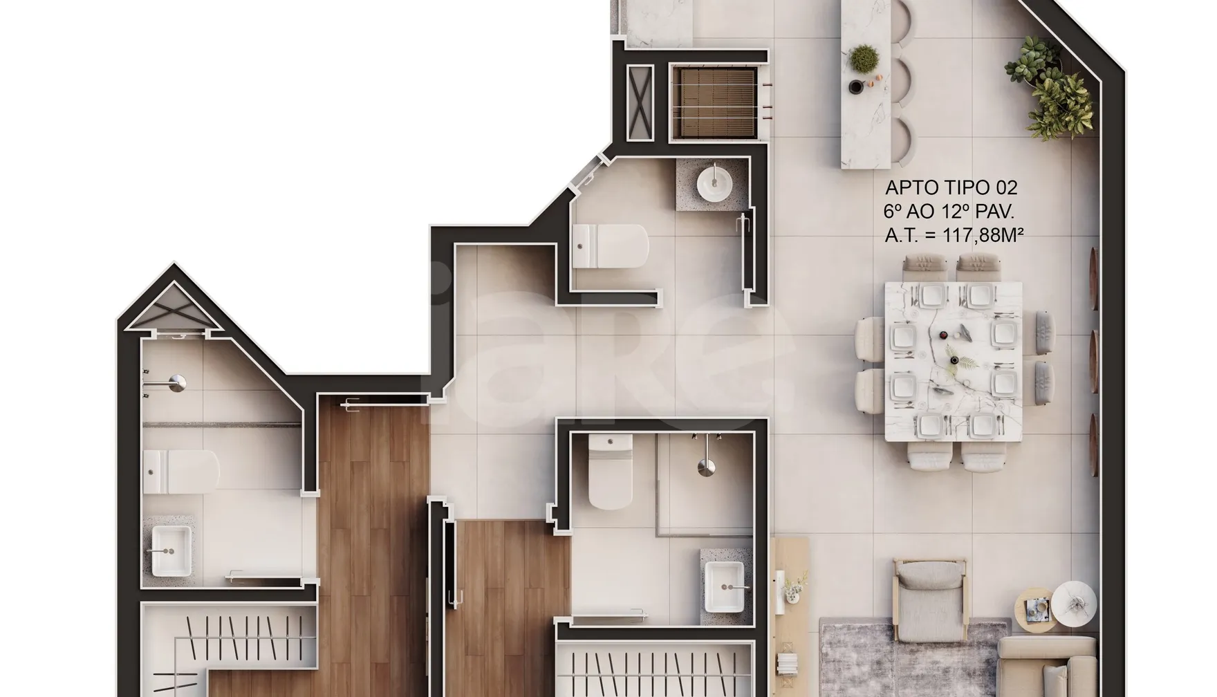 Planta — Garden 111,12 m²