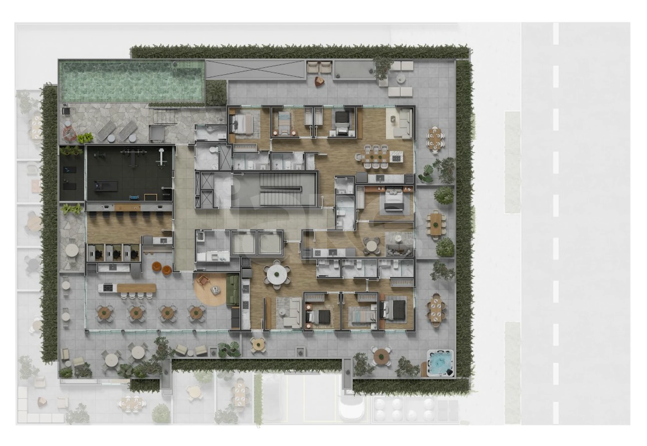 Planta — Pavimento rooftop