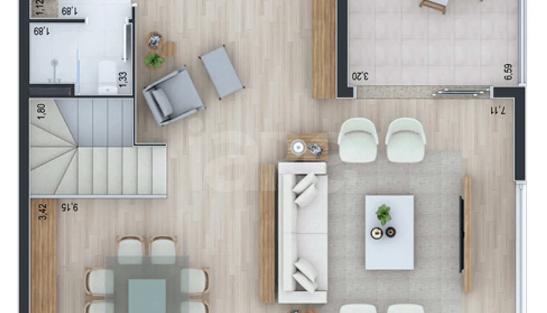 Planta — Cobertura Duplex 284,17 m²