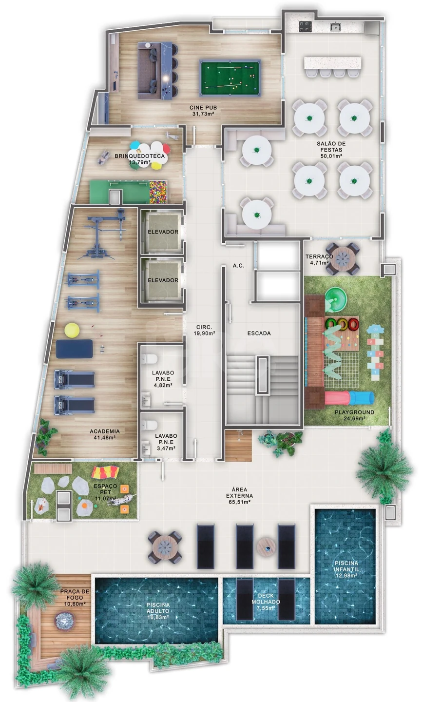 Planta — Pavimento rooftop b