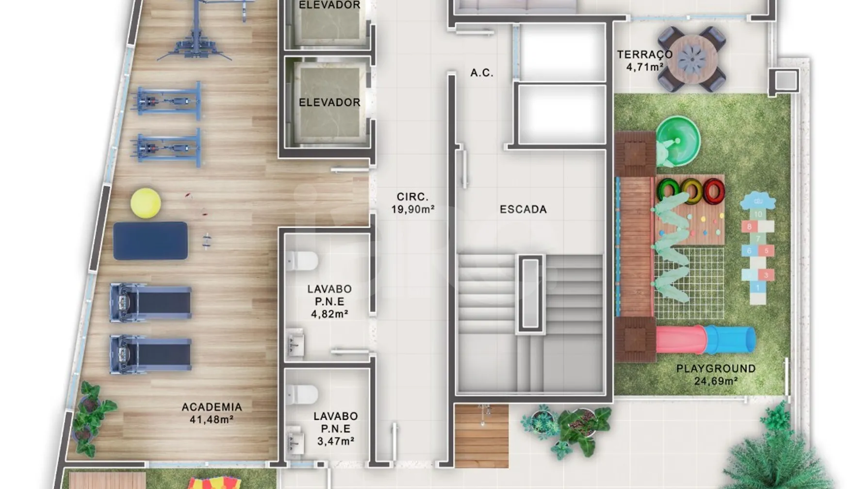 Planta — Pavimento rooftop b