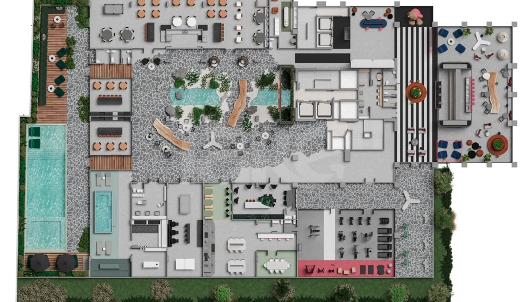 Planta — Pavimento lazer