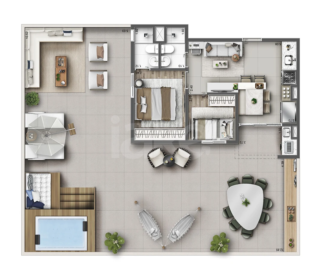 Planta — Garden 137,24 m²