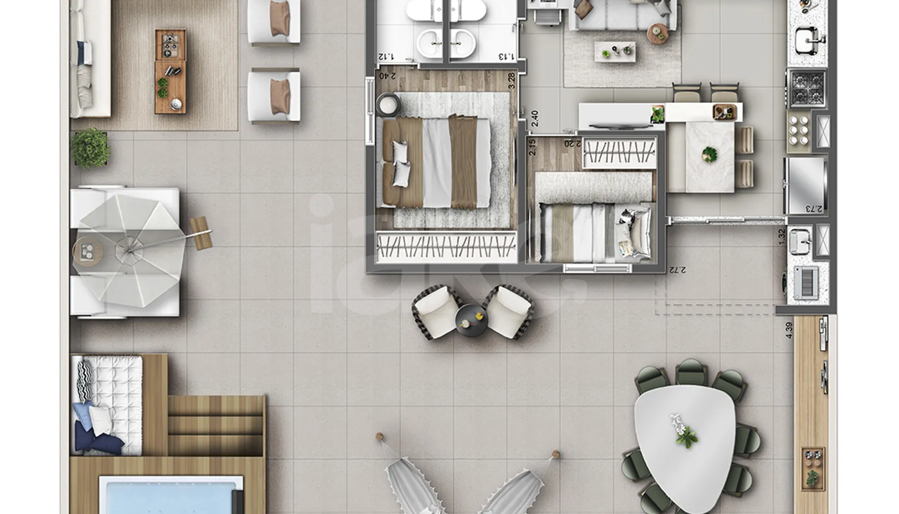 Planta — Garden 137,24 m²