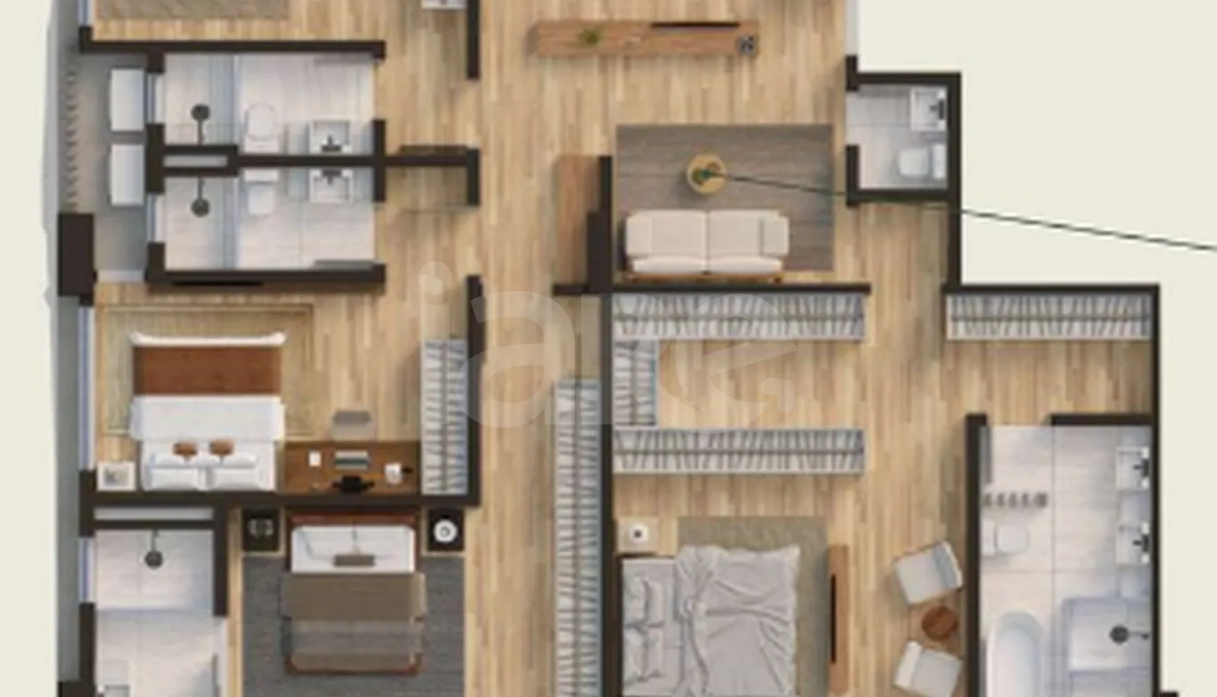 Planta — Cobertura Duplex 278 m²