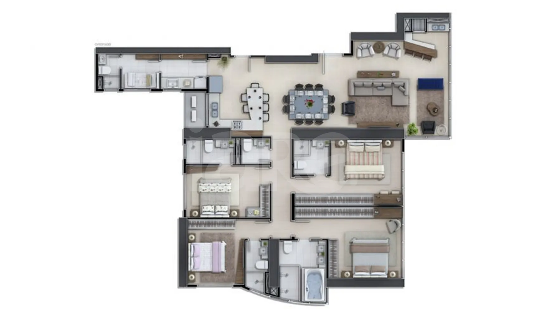 Planta — Apartamento 196,13 m²