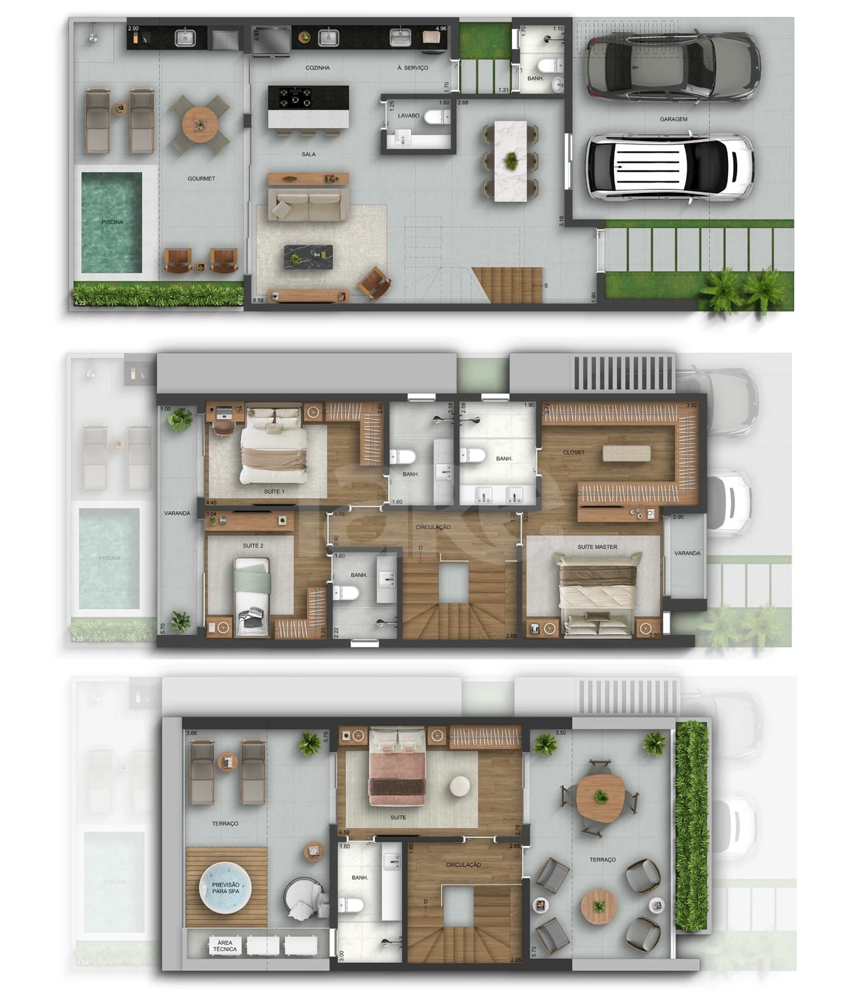 Planta — Casa em Condomínio 301,78 m²