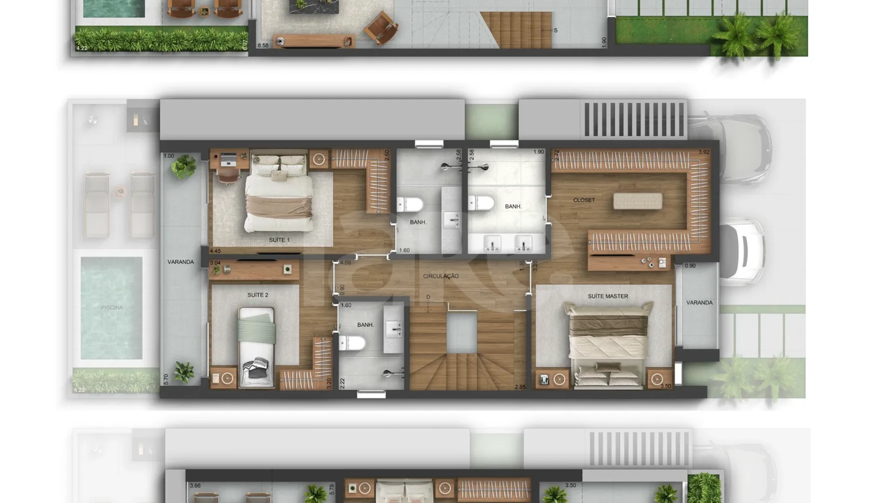 Planta — Casa em Condomínio 301,78 m²
