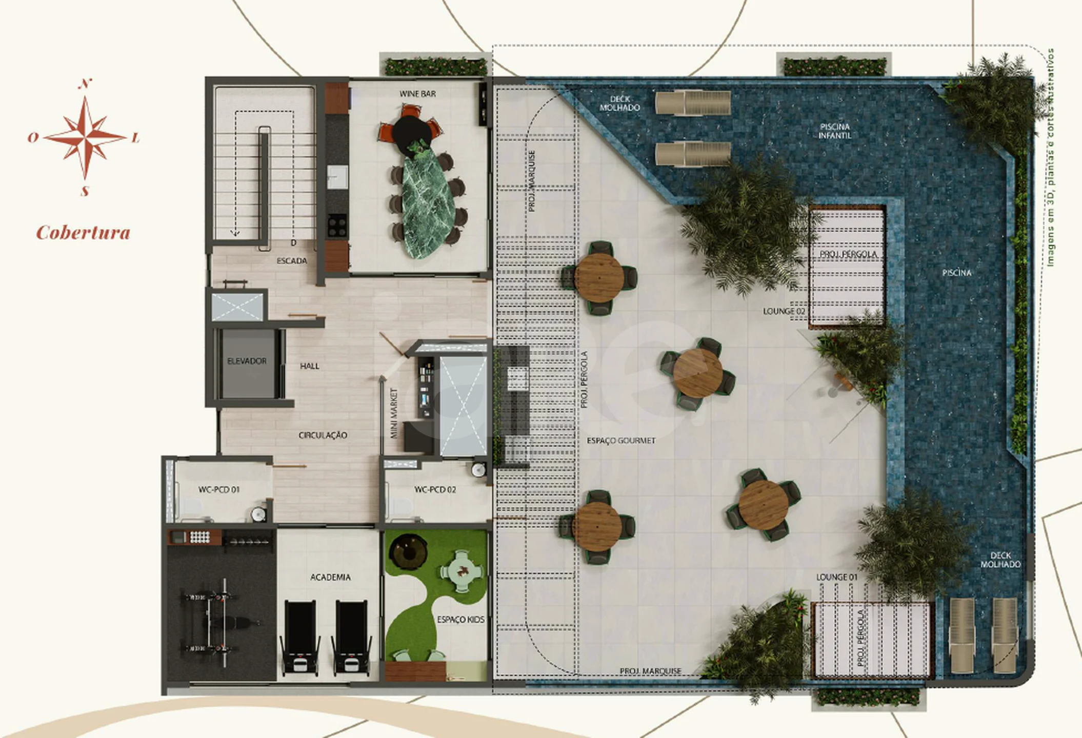Planta — Pavimento rooftop