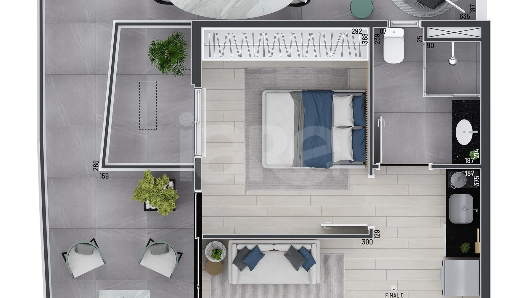 Planta — Garden 66,37 m²