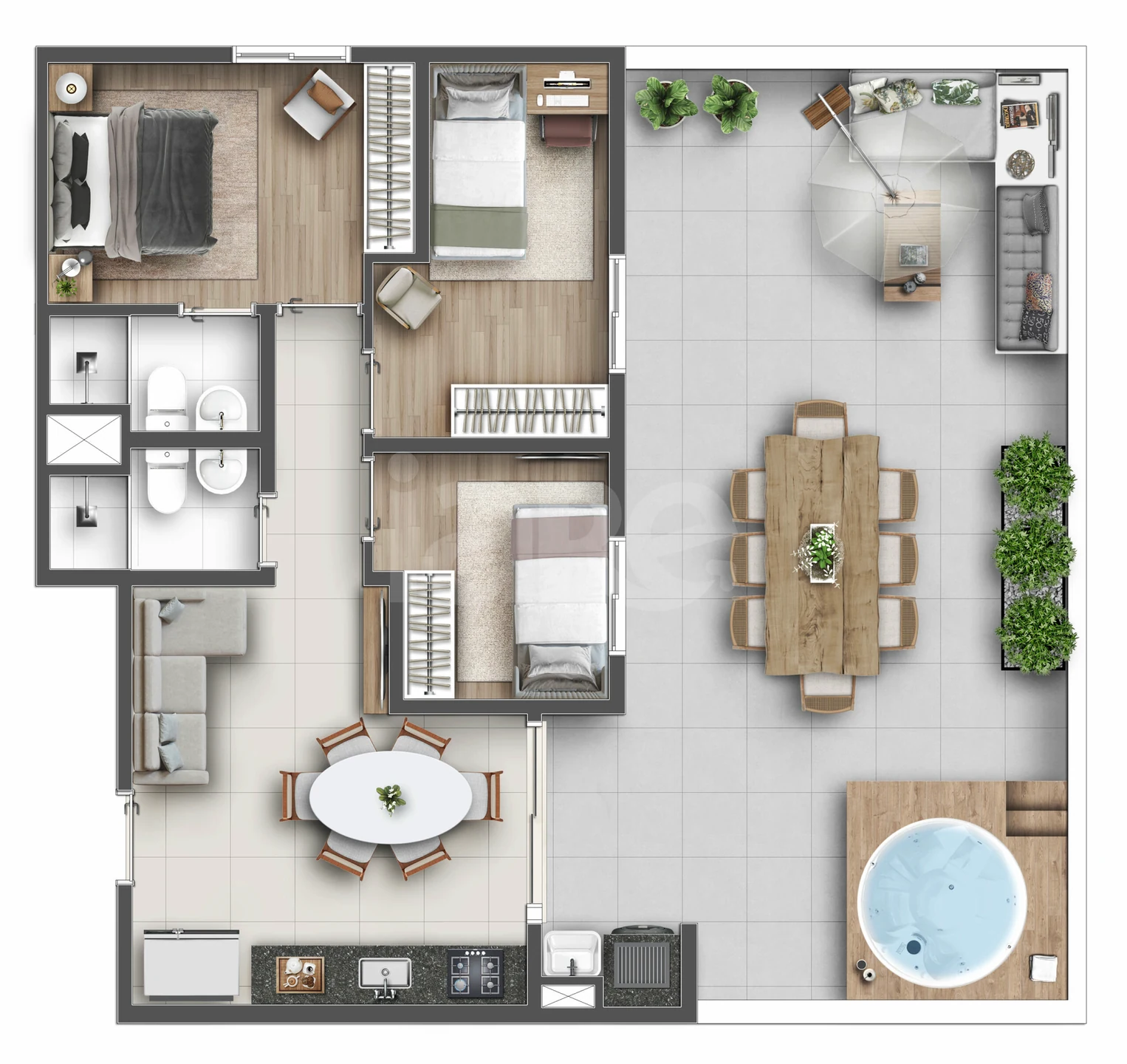Planta — Garden 92,2 m²