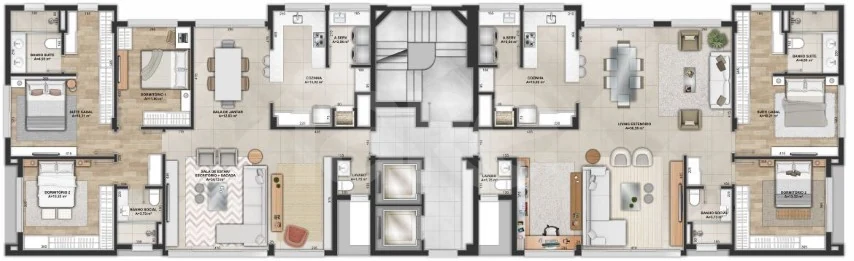 Planta — Apartamento 143,36 m²