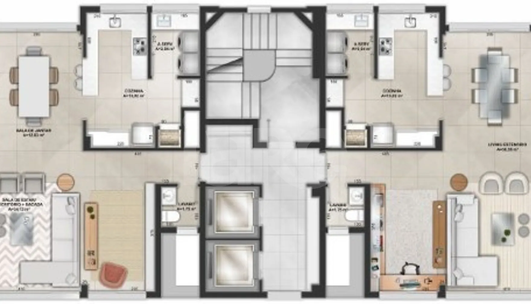 Planta — Apartamento 143,36 m²