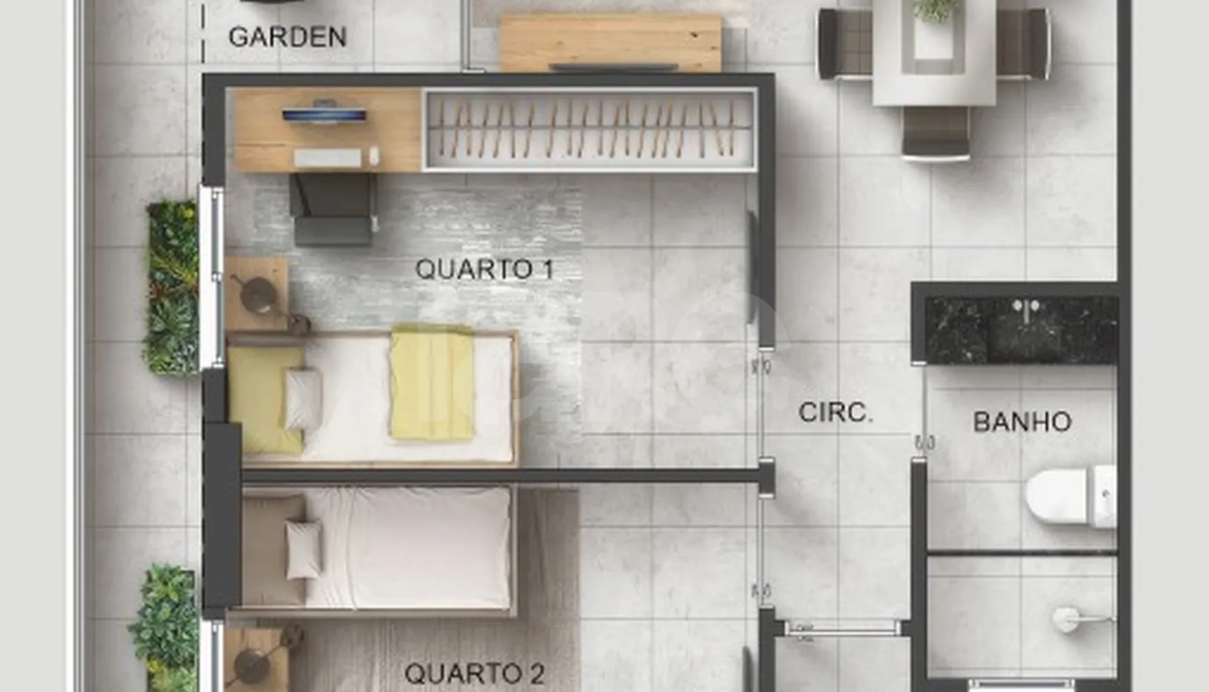 Planta — Garden 85,94 m²