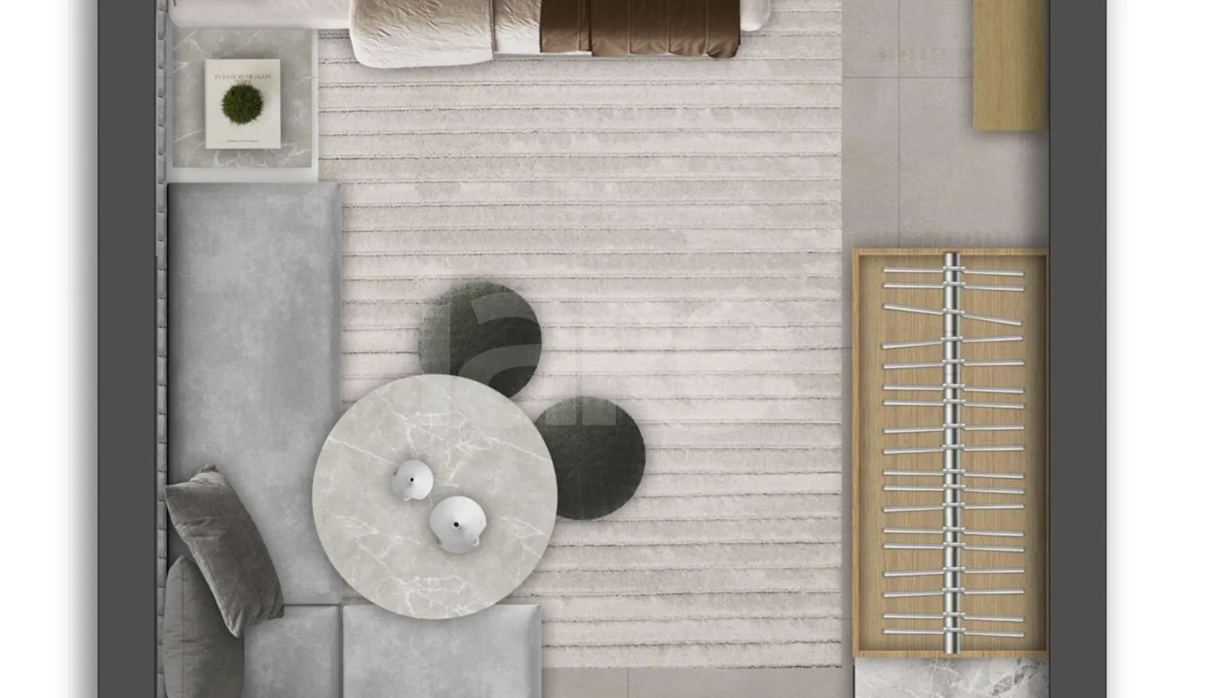 Planta — Studio 24,86 m²