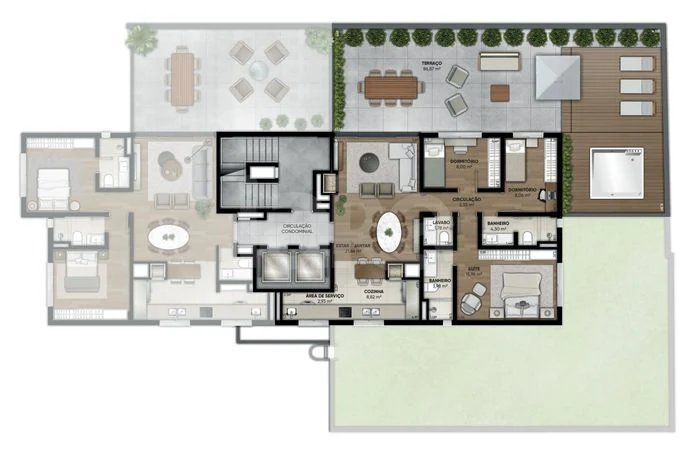 Planta — Garden 191,84 m²