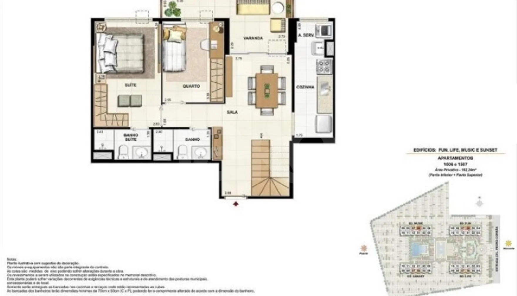 Planta — Cobertura Duplex 162,23 m²