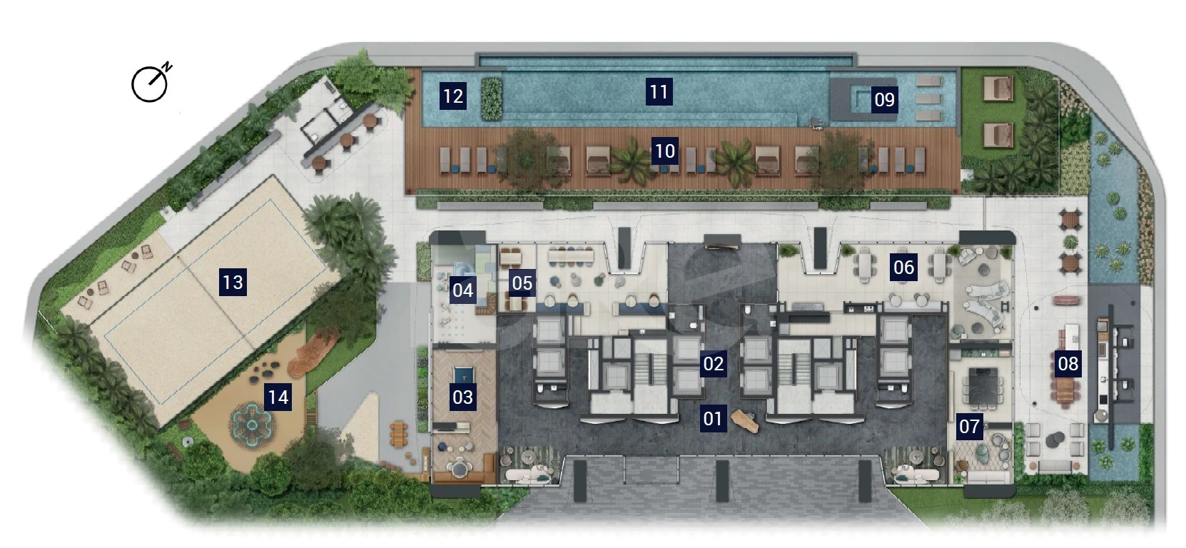 Planta — Lazer Elevado implatação humanizada