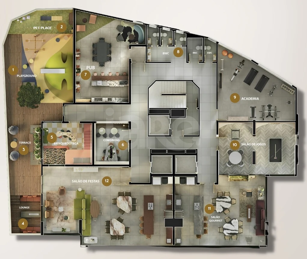 Planta — Pavimento lazer 2