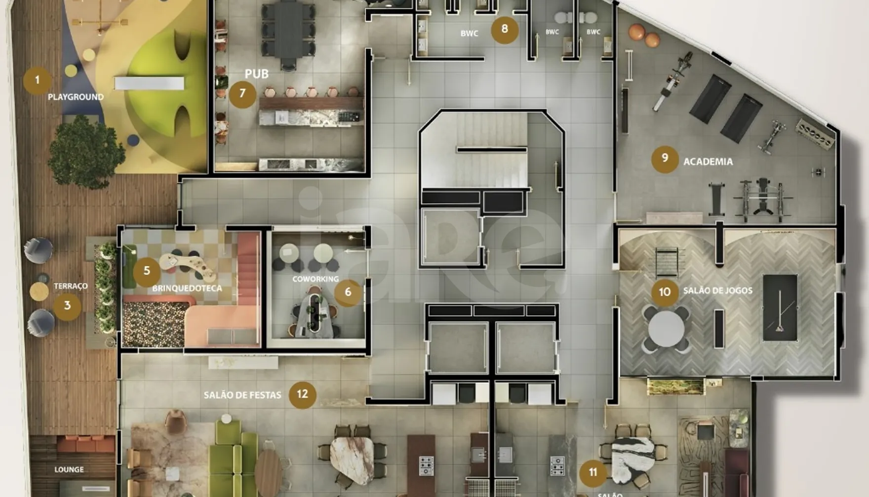 Planta — Pavimento lazer 2