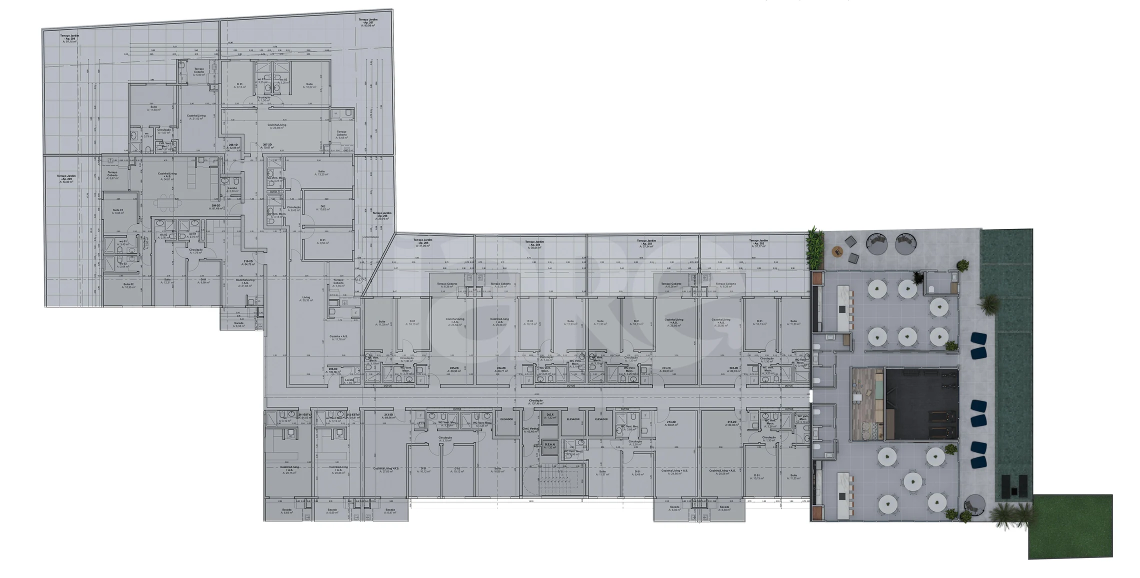Planta — Pavimento lazer