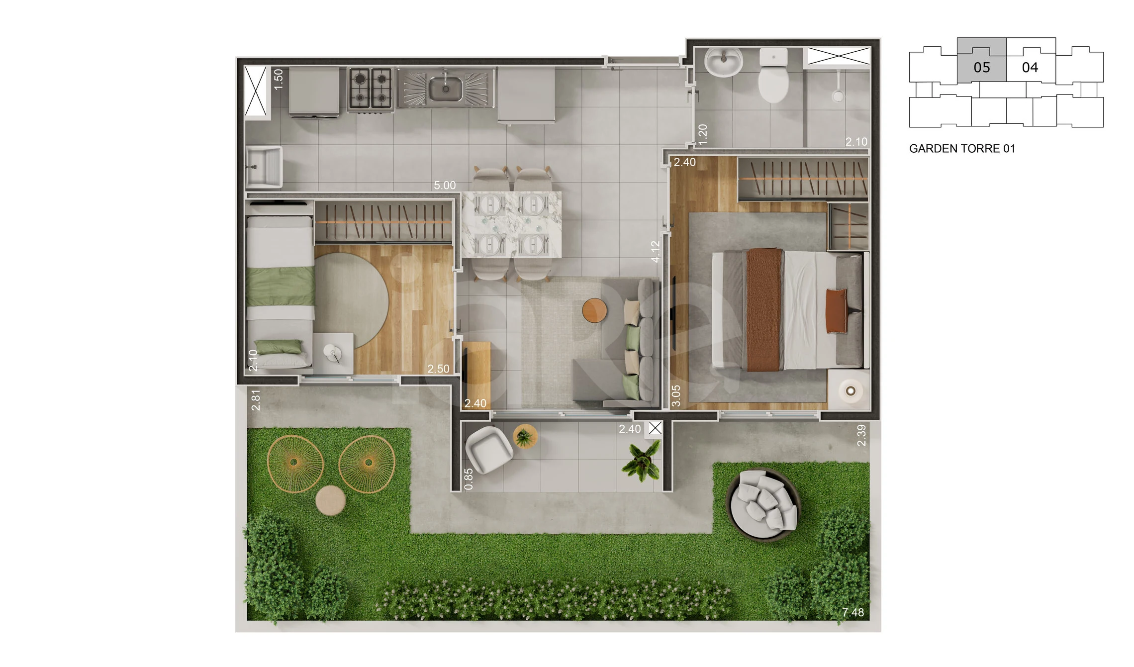 Planta — Garden - 54m²