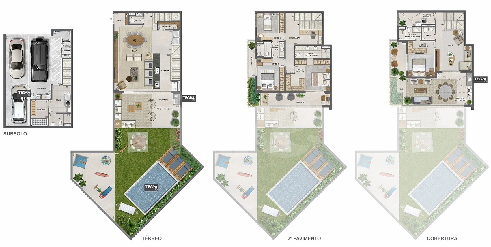 Planta — Casa em Condomínio 434,88 m²